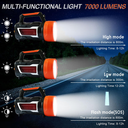 ErayLife LED Handkurbel Taschenlampe 887B, 7000 Lumen, USB aufladbar