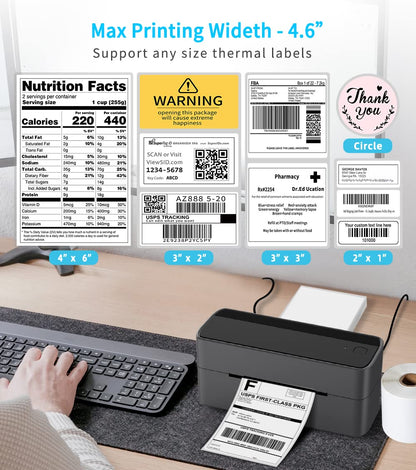 Phomemo Bluetooth Etikettendrucker Thermodrucker – 4x6