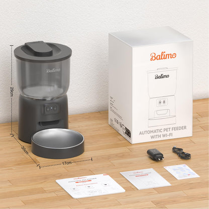 Balimo Futterautomat Katze 3L, WiFi Futterspender mit App-Steuerung
