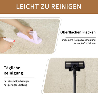 Sour Lemon Kurzflor Teppich Wohnzimmer Grau 200x300 – Waschbar