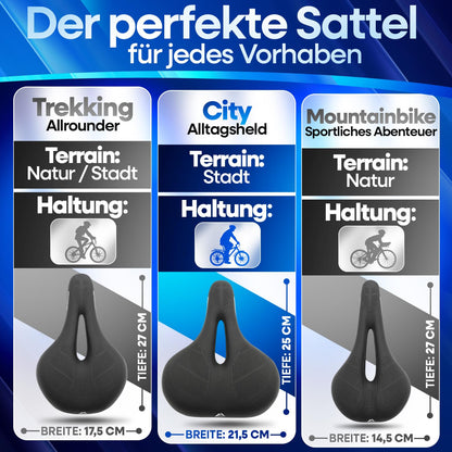 NEXTCOVER Fahrradsattel mit Memory-Foam 3.0 für Damen & Herren