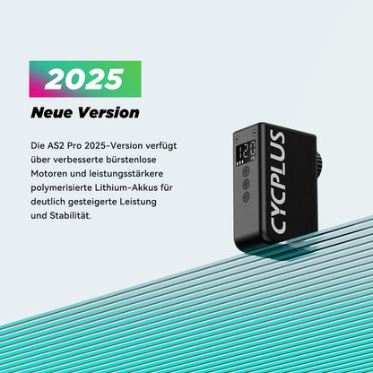 CYCPLUS AS2 PRO Elektrische Velopumpe mit Manometer, 120 PSI