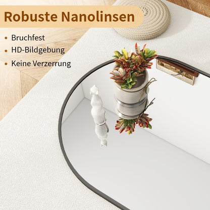 Koonmi Standspiegel Gewölbtes Top 171x76 cm - Schwarz