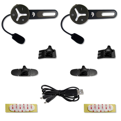 BuddyChat Duo Bluetooth Intercom Headset 2er-Set für Helme