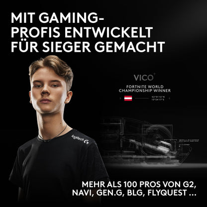 Logitech G PRO X2 SUPERSTRIKE LIGHTSPEED Gaming-Maus, weiss
