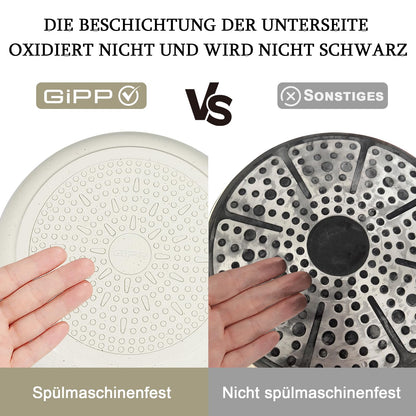 GiPP Topf- und Pfannenset Keramik, abnehmbarer Griff, Induktion