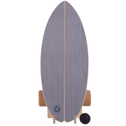 valuents Balance Board Holz Gleichgewichtstrainer – Stone Grey