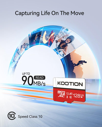 KOOTION Micro SD Karte 128GB 5er-Pack UHS-I Class 10 mit SD Adapter