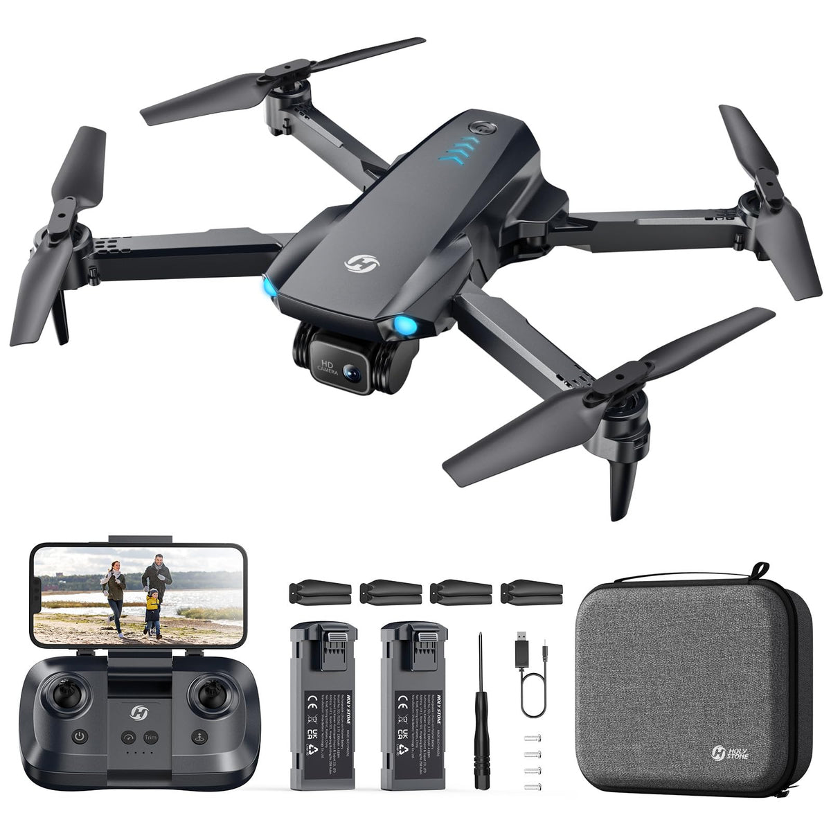Holy Stone HS290 faltbare Drohne mit 1080P Kamera für Anfänger, Quadcopter mit optischem Fluss