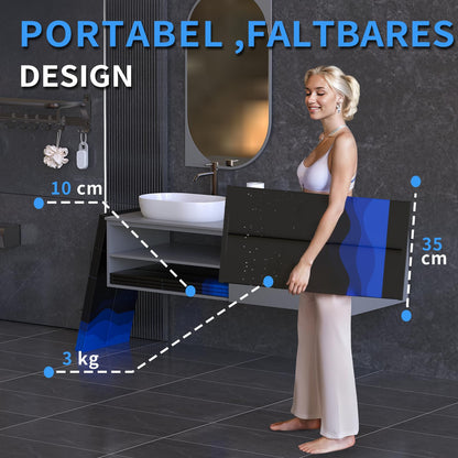 Faltbares Eisbad Sportler – 80x66 cm Schwarz