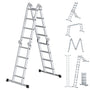 SONGMICS GLT046E01 Alu-Mehrzweckleiter - 4x4 Stufen silbern. Klappbare Leiter, vielseitig als Steh-, Anlege- oder Arbeitsplattform nutzbar.