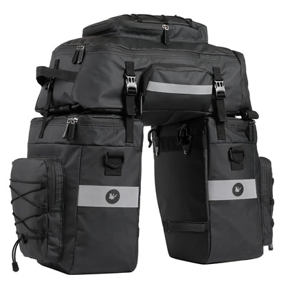 BAIGIO Fahrradtasche 3-in-1 wasserdichte Gepäckträgertasche 75L. 75L Volumen für Gepäcktransport auf Radtouren und tägliche Fahrten.