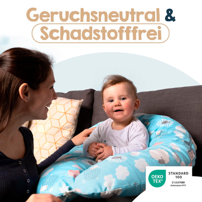 Baby's Stillkissen XXL Schwangerschaftskissen 190 cm mit Bezug