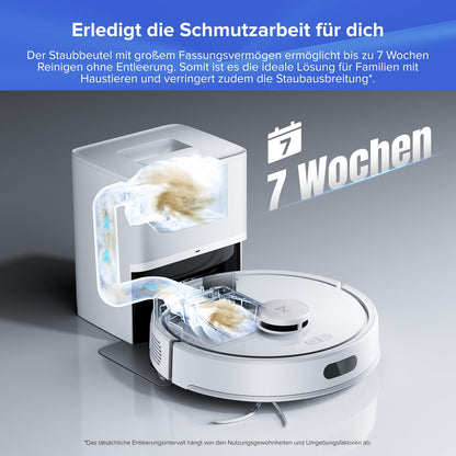 roborock Q7 L5+ Set Saugroboter mit Absaugstation, 8000 Pa, weiss