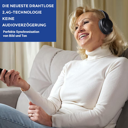 LETSACTIV TH11 Funkkopfhörer für TV, Over-Ear mit 40h Akkulaufzeit