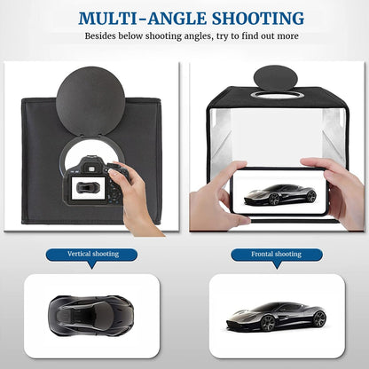 PULUZ Fotobox 40x40cm - Faltbares Dimmbares LED Lichtzelt