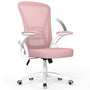 naspaluro ergonomischer Bürostuhl mit Lordosenstütze - Rosa. Rosa Bürostuhl für ergonomische Rückenunterstützung am Arbeitsplatz.
