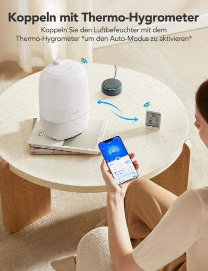 GoveeLife Smart Luftbefeuchter H7140, 3L Ultraschall mit Nachtlicht