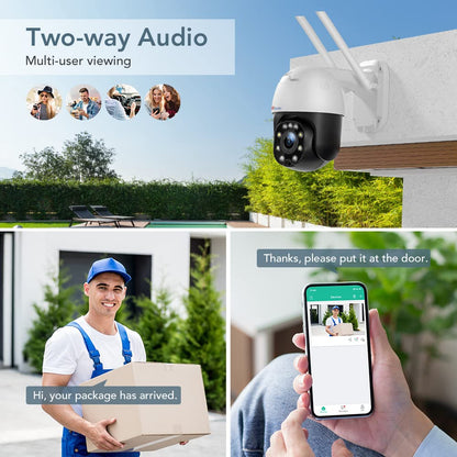 Ctronics PTZ Dome WLAN Kamera Aussen - 5X Optischer Zoom