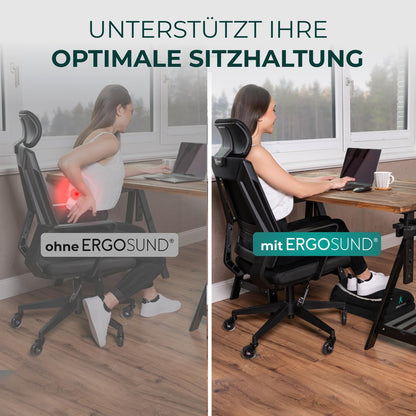 ERGOSUND Fussstütze höhenverstellbar, ergonomisch, mit Fusstasche