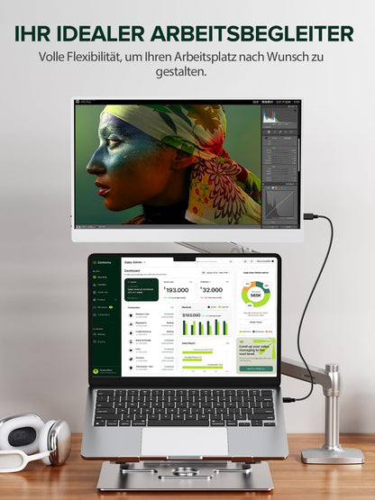 UPERFECT 15.6" 1920x1080 IPS Tragbarer Monitor - Weiss