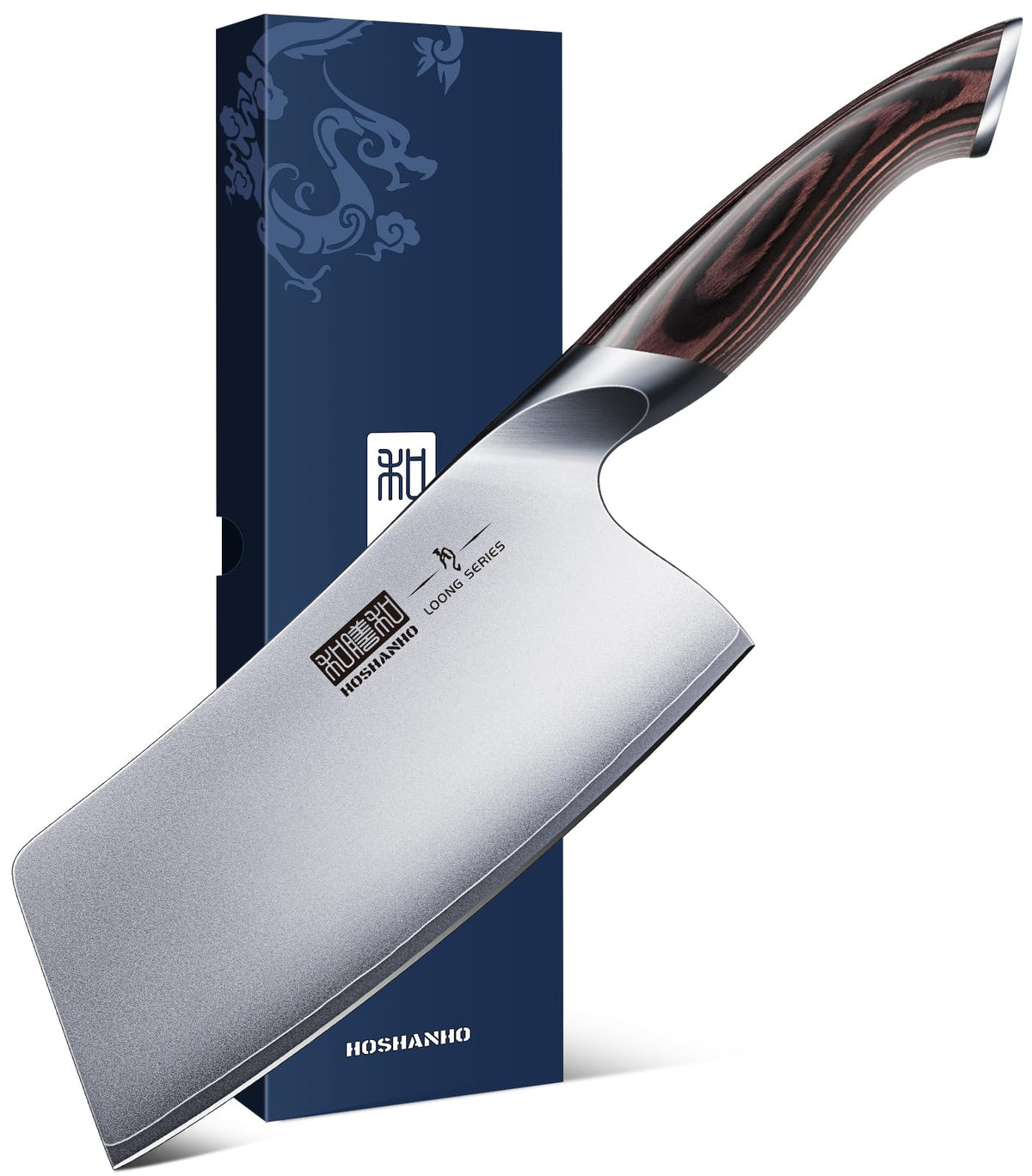 HOSHANHO Hackmesser 18 cm – Chinesisches Kochmesser Edelstahl mit ergonomischem Griff