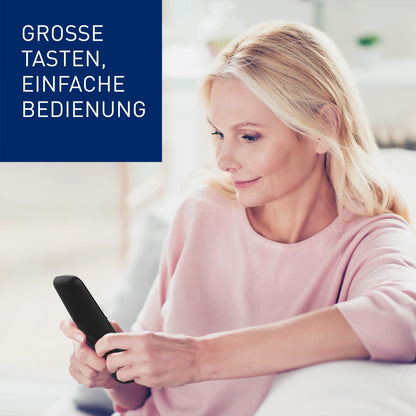 Panasonic KX-TGU133EXB Schnurlostelefon AB – 3 Mobilteile, Schwarz