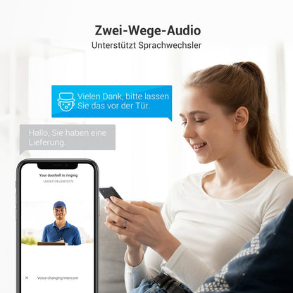 EZVIZ HP7 Video Türklingel Kit - 2K 2-Familien-Set mit Dual 7" Touch
