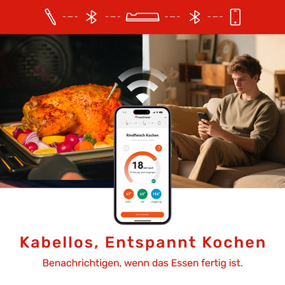 Meatmeet S Pro Fleischthermometer kabellos mit Bluetooth, 6 Sensoren