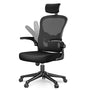 naspaluro Ergonomischer Bürostuhl Drehstuhl - Dunkelschwarz. Dunkelschwarzer Bürostuhl für ergonomisches Sitzen bei der Büroarbeit.