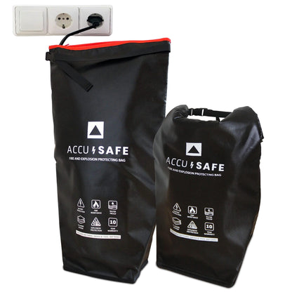 SELBST-SICHER Accu Safe XL feuerfeste E-Bike Akkutasche. Schützt E-Bike Lithium-Ionen-Akkus feuerfest bei Transport & Lagerung.