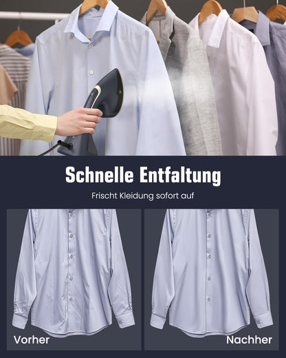 BEAUTURAL Dampfglätter & Bügeleisen 2-in-1, 1500 W, 200 ml