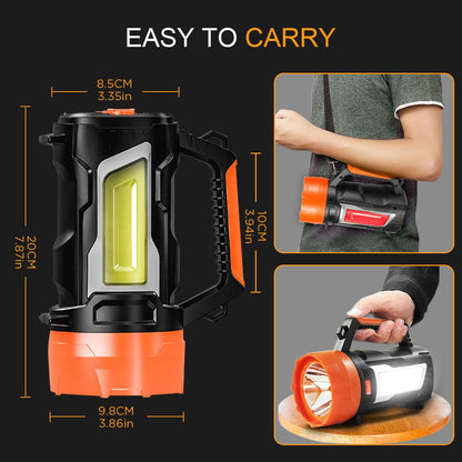 ErayLife LED Handkurbel Taschenlampe 887B, 7000 Lumen, USB aufladbar