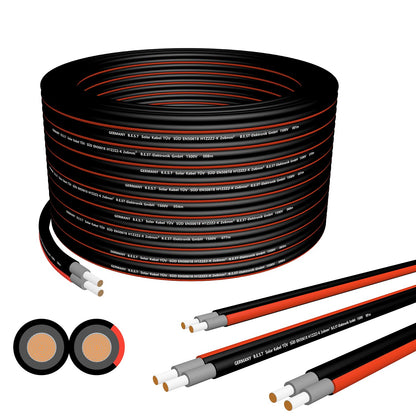 Germany B.E.S.T Solarkabel Duplex PV Kabel 6mm2 50m Schwarz-Rot