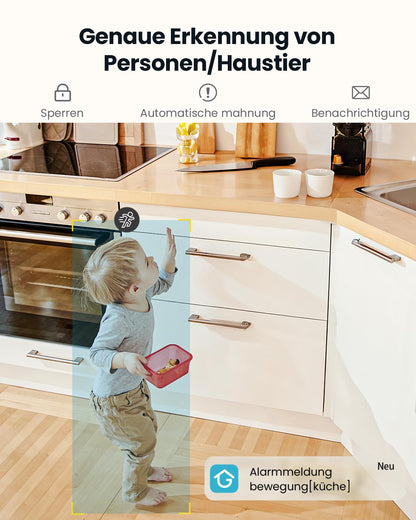 ieGeek 2K Überwachungskamera Innen SC1, WLAN Babyphone mit Nachtsicht