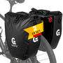 GUOOTU Gepäckträgertasche 2er Set, wasserdicht, 2 x 20 L, Schwarz – schwarze Velotaschen aus Planenmaterial mit Schultergurt