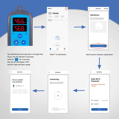 Inkbird IHC-200-WIFI Feuchtigkeitsregler – WLAN App-Steuerung