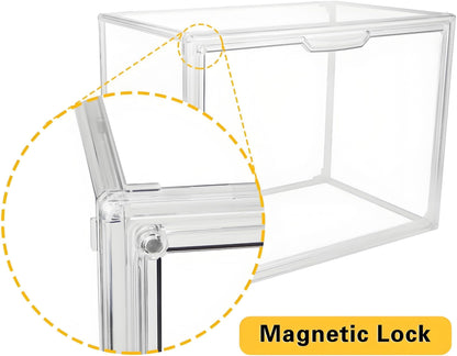 GUDEMAY Aufbewahrungsbox transparent mit Magnetverschluss, 3er Set