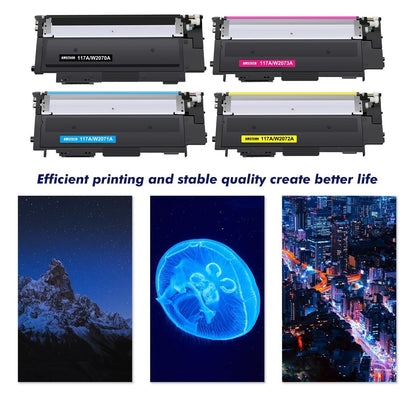 Amstech 117A Toner Set kompatibel für HP Color Laser MFP, 4er-Pack