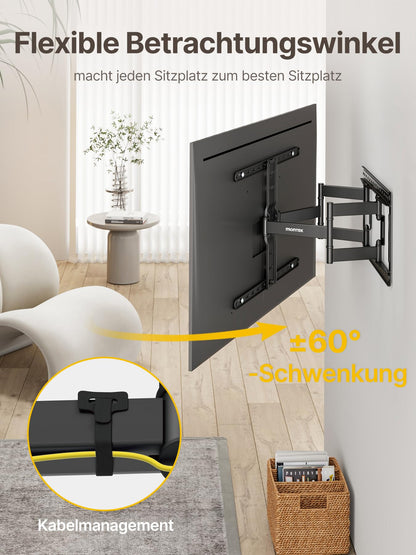 monTEK Ultra Slim TV Wandhalterung Schwenkbar 43-90 Zoll