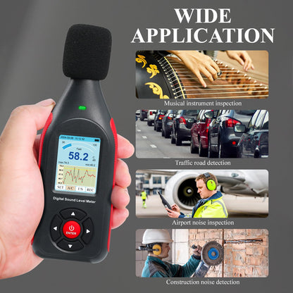 DANOPLUS DP-441 Schallpegelmessgerät mit Datenlogger, 30–130 dB