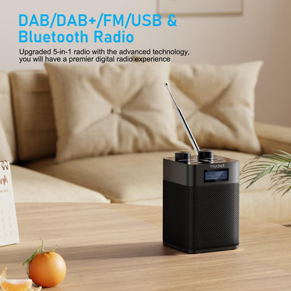 Mycket Tragbares DAB+/UKW Digitalradio mit Bluetooth 5.0 und Akku