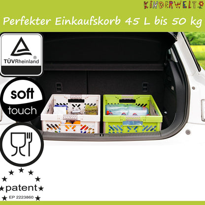 KiNDERWELT Profi-Klappbox 45 L, 2er-Set, belastbar bis 50 kg, blau
