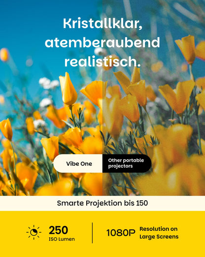 XGIMI Vibe One Mini-Beamer mit Akku, Full HD, Google TV, Blue Spark