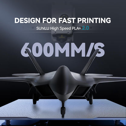SUNLU High Speed PLA+ 2.0 Filament 1.75 mm, 4er-Pack, Weiss