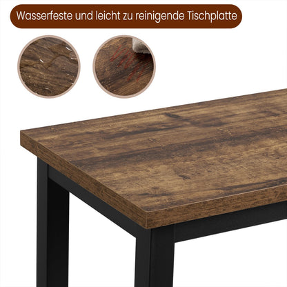 WOLTU Bartisch Stehtisch – Vintage Holzoptik 100x100x40cm