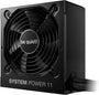 be quiet! System Power 11 ATX Netzteil 550W 80 Plus Bronze. Schwarzer, rechteckiger Metallkasten zur Stromversorgung von PC-Komponenten.