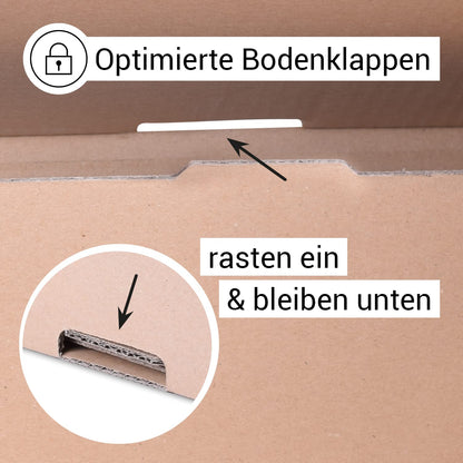 GreatVita Umzugskartons 20 Stück, 2-wellig, 600 x 330 x 350 mm