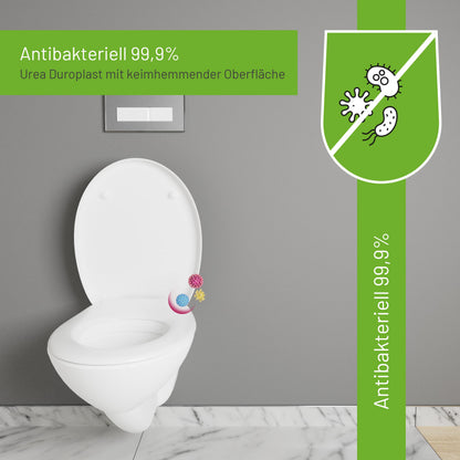 LUVETT WC-Sitz C210 Oval mit Absenkautomatik, Duroplast, abnehmbar