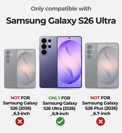 Dexnor Hülle für Samsung Galaxy S26 Ultra mit Kameraschutz, Schwarz